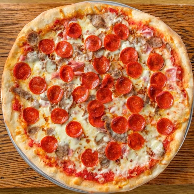 Large Meat Lovers Pizza.