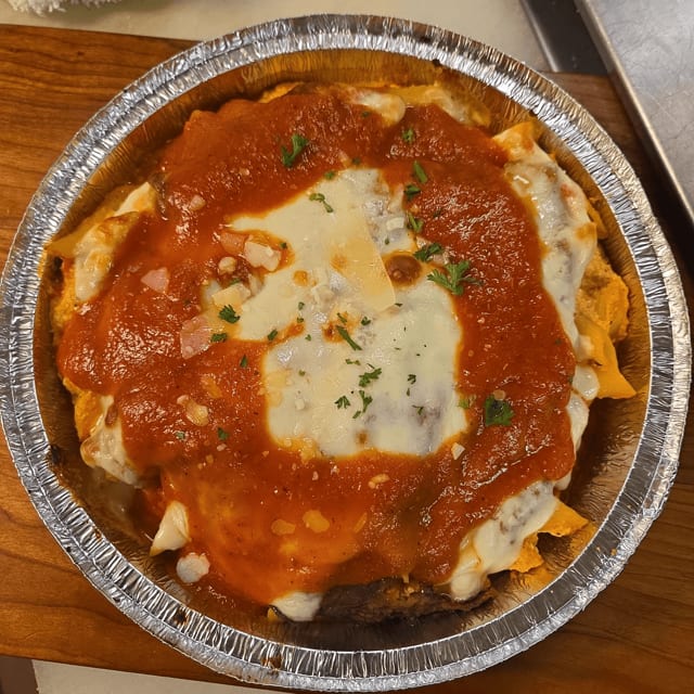 Baked Ziti Siciliano w Eggplant.