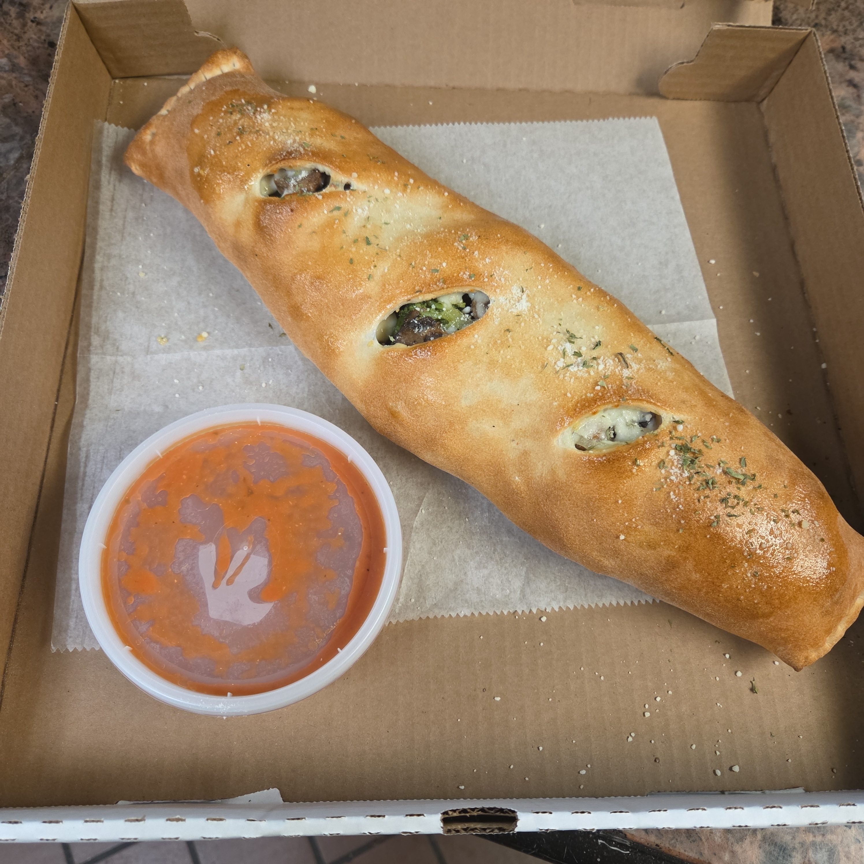 Large Veggie Stromboli.