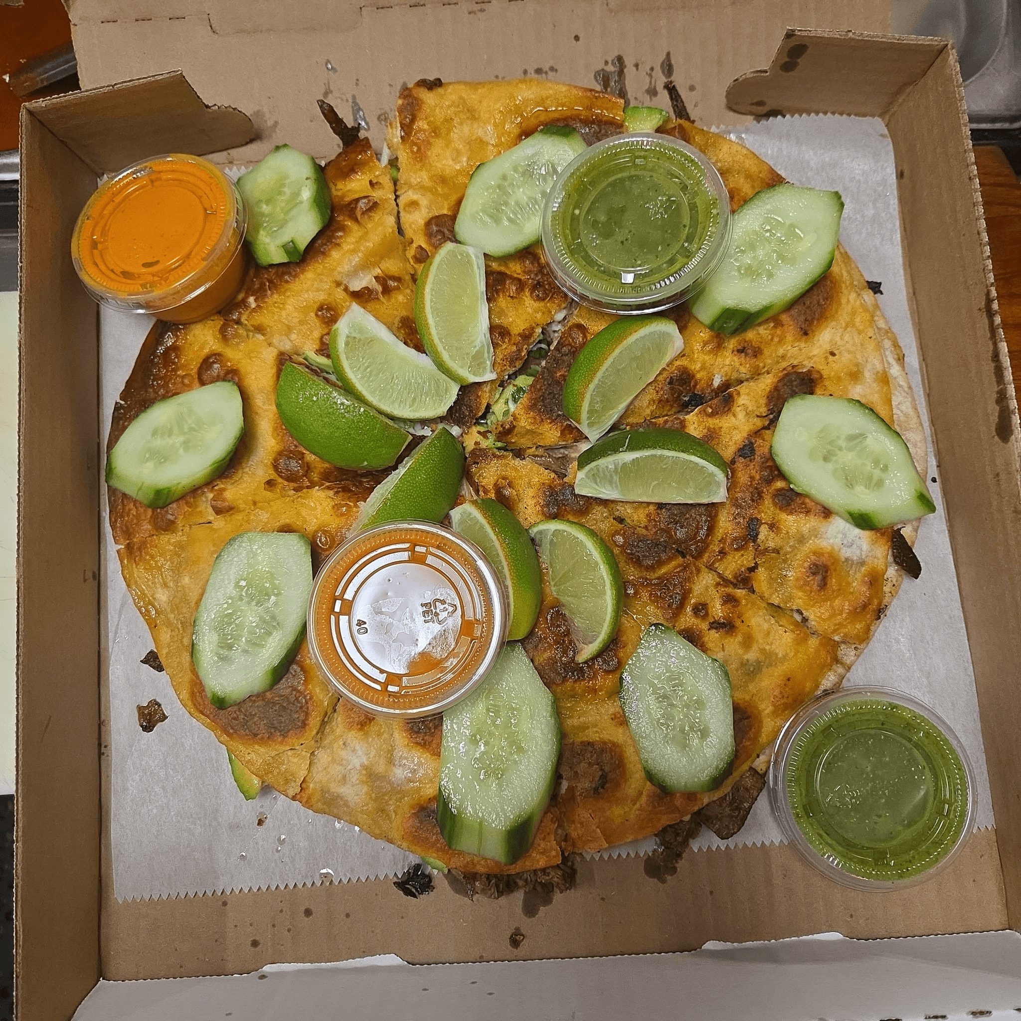 Birria Tortilla Pizza.