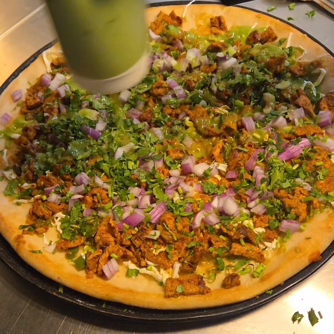 Personal Al Pastor Pizza.