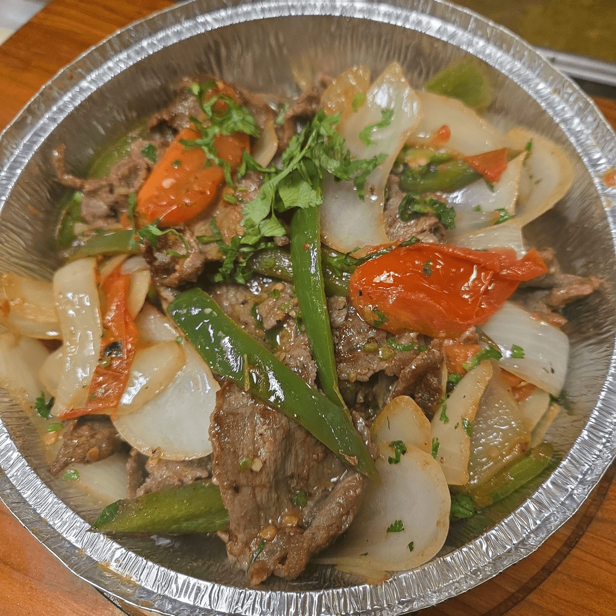 Bistec A La Mexicana Platillo.