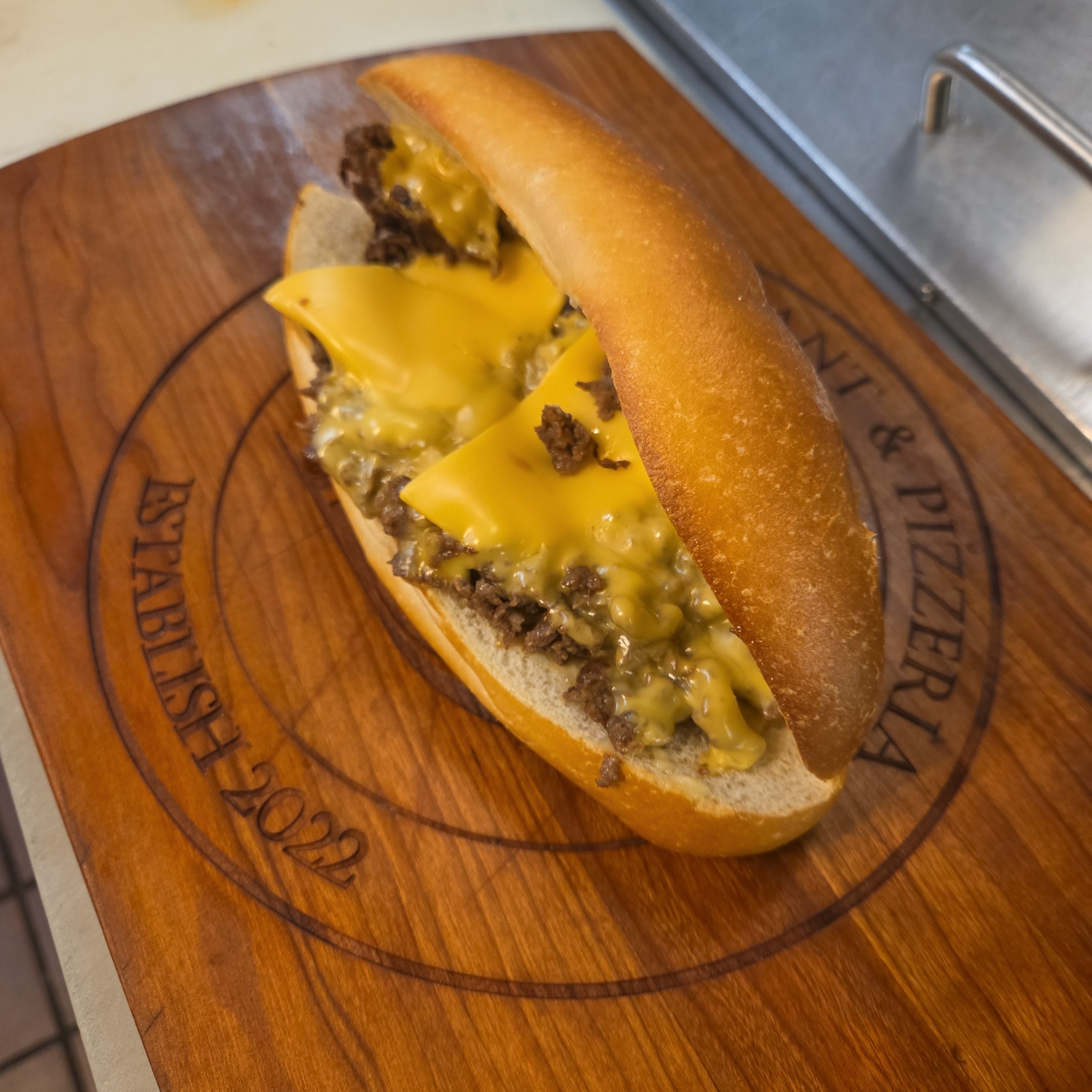 SM 7" Plain Cheesesteak.