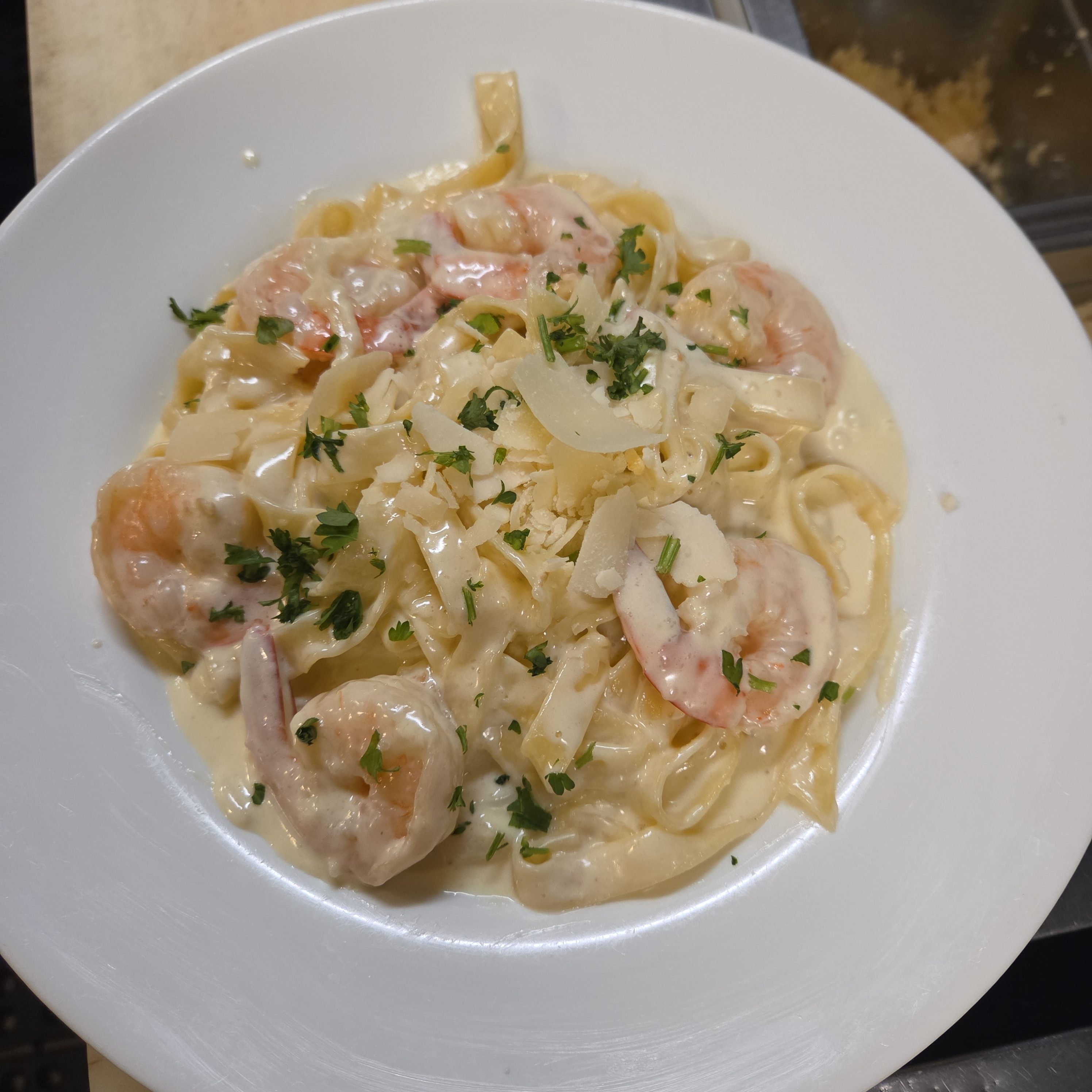 Fettuccine Alfredo.