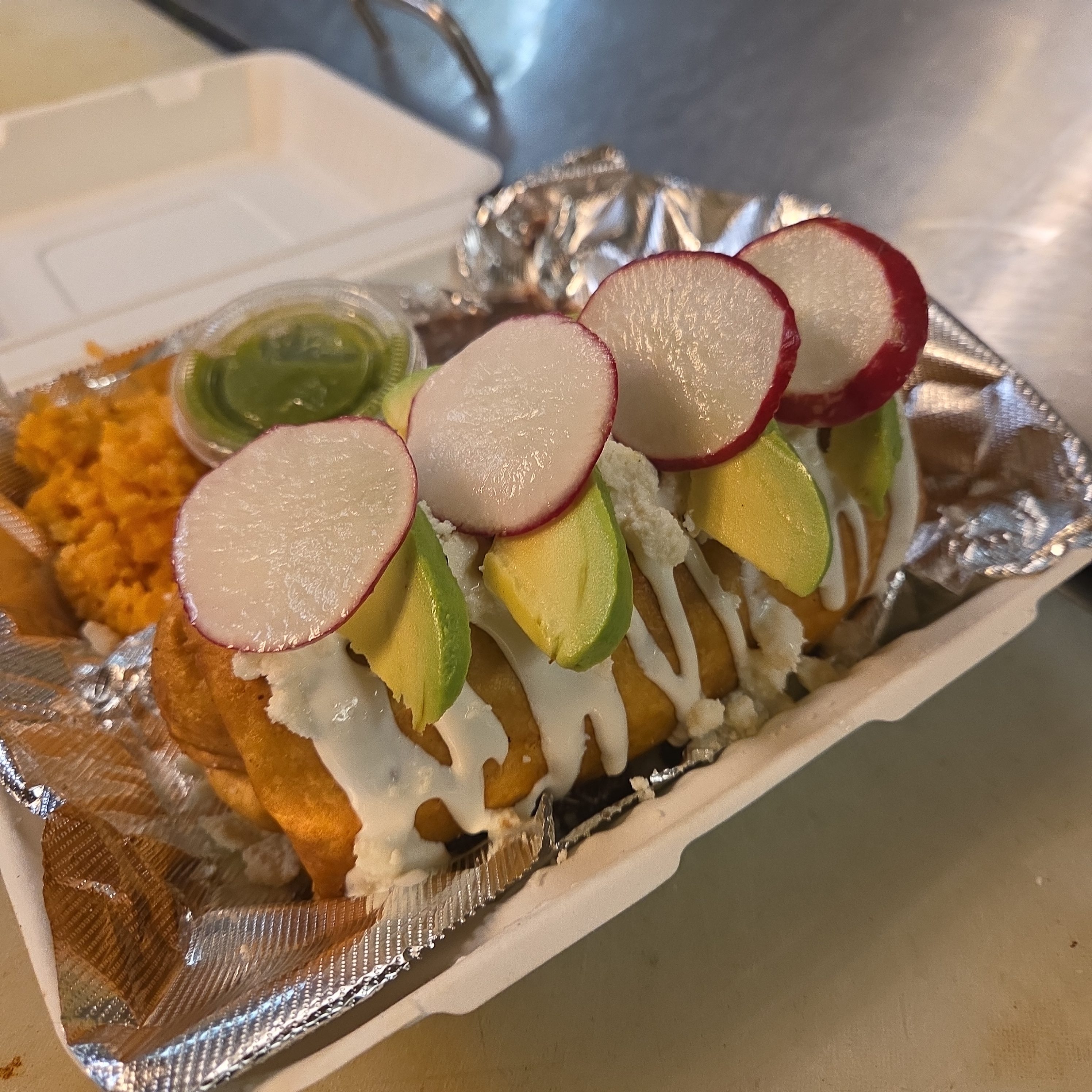 Ground Beef Chimichanga.
