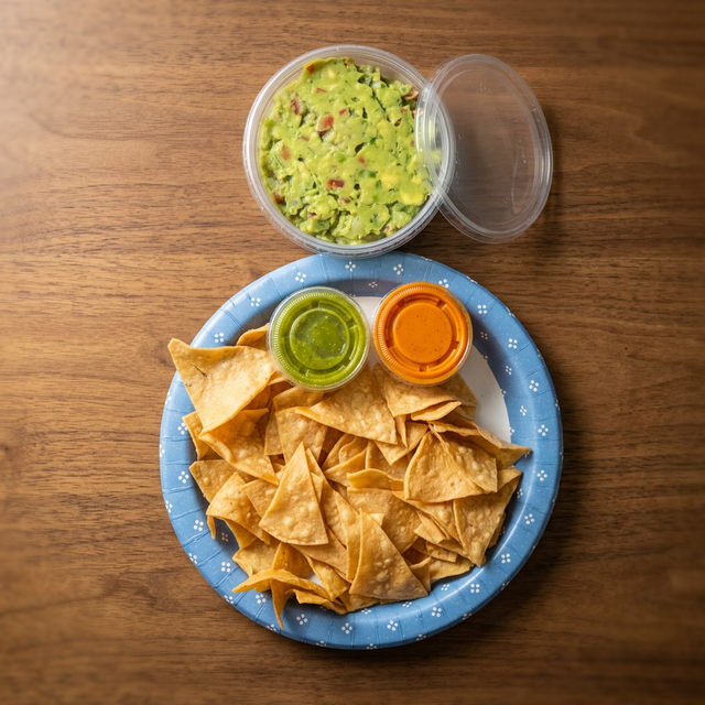 Guacamole 8oz & Chips.